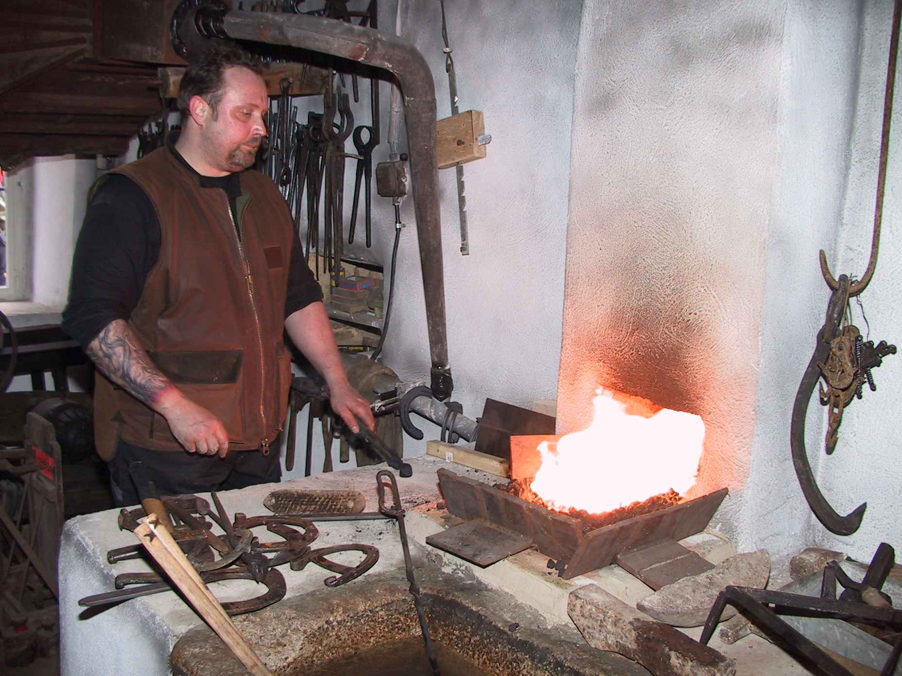 Museumsschmiede Neuses in Betrieb - für Gruppen buchbar